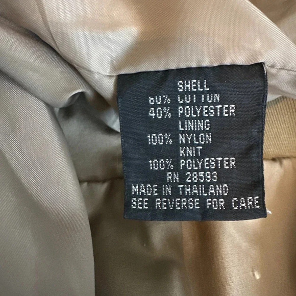 Members Only Cafe Racer Men's Beige Faux Fur Lined EM3 Zip Coat Jacket Size 40 - Picture 6 of 6